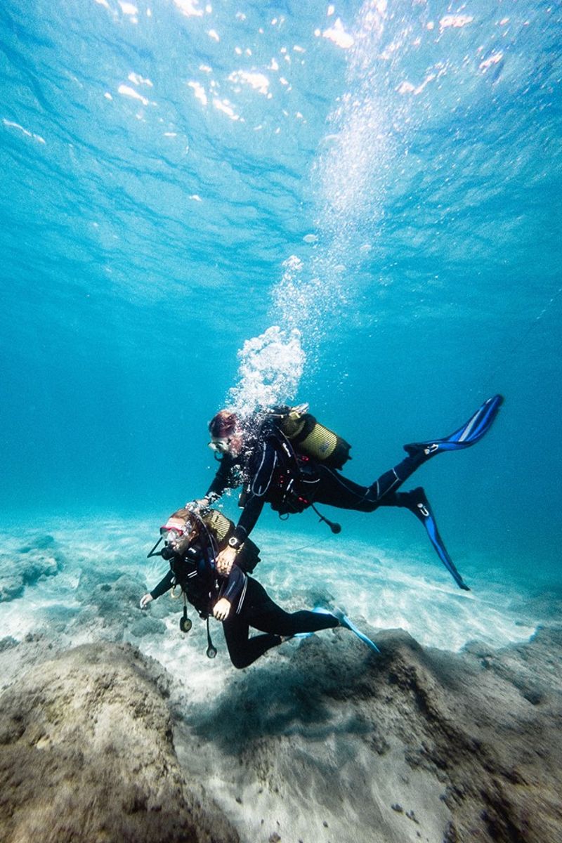 Subacquei che esplorano il fondale marino a Tenerife.