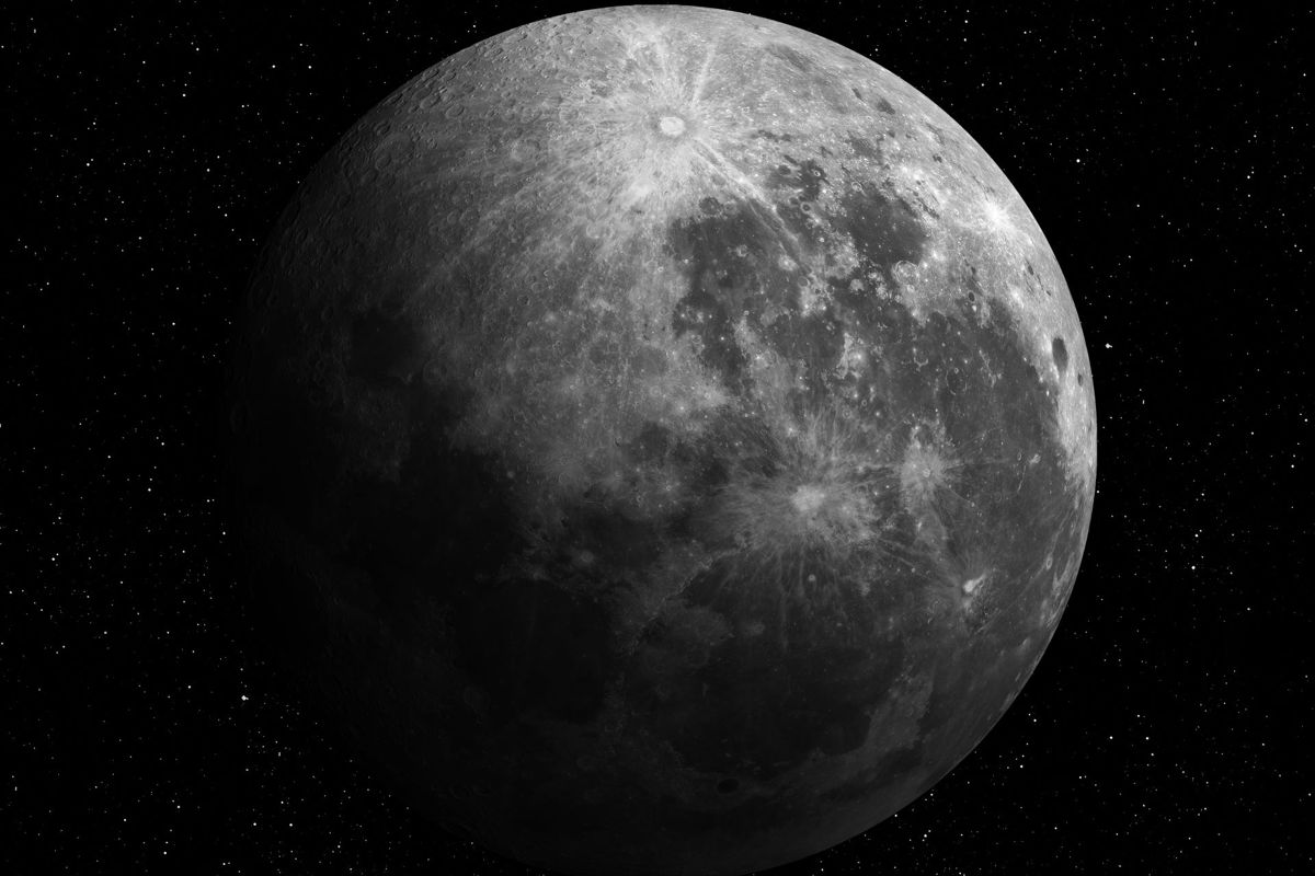 Luna crescente su uno sfondo stellato da Tenerife.