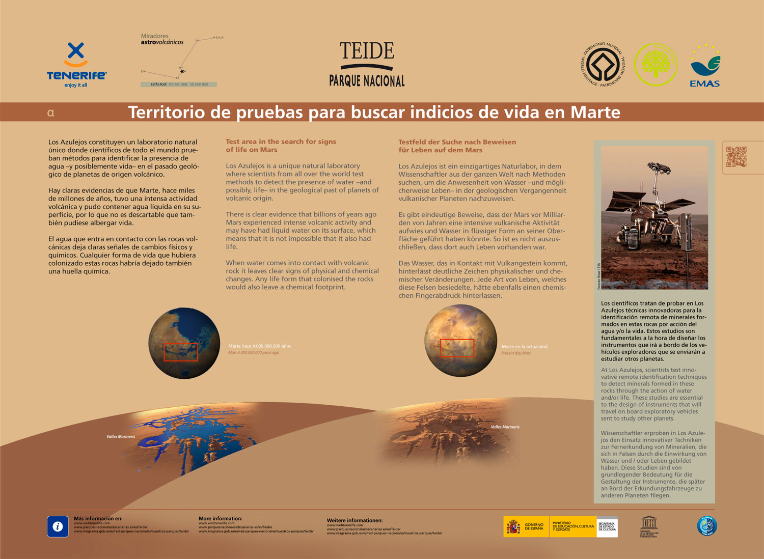 Territorio di esperimenti per cercare segni di vita su Marte
