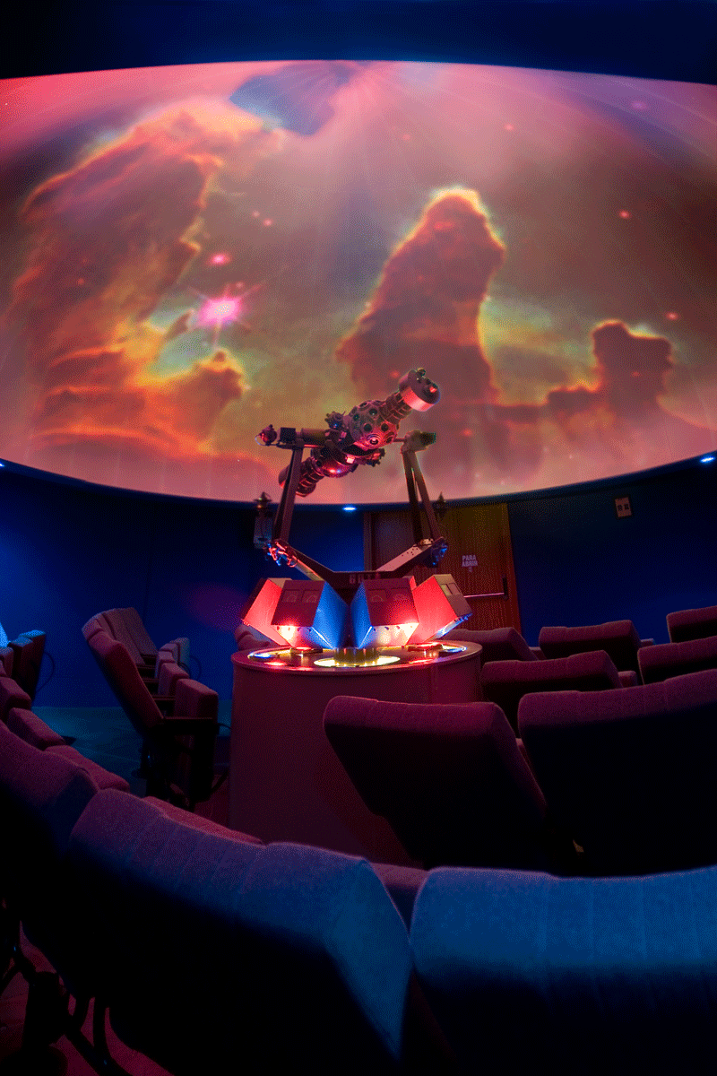 Planetario con proiezione di nebulose al Museo della Scienza e del Cosmo di Tenerife.